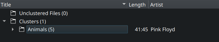 MusicBrainz Picard clustered files